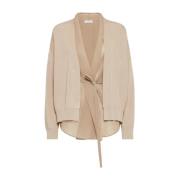 Luxe Biscuit Gebreide Kleding Ss25 Brunello Cucinelli , Beige , Dames