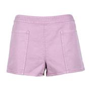 Catwalk Shorts in katoen met rits Max Mara , Purple , Dames