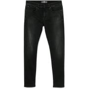 Zwarte Denim Jeans met Klassieke Stijl Pt01 , Black , Heren