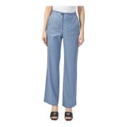 Blauwe Hoge Taille Broek Relish , Blue , Dames