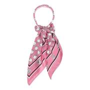 Zijden hoofdband Moschino , Pink , Dames