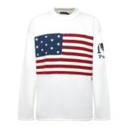 Amerikaanse vlag lange mouw trui Polo Ralph Lauren , White , Heren