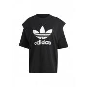 Katoenen 2-in-1 Statement Top Adidas Originals , Black , Dames