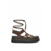 Bruine Gladiator Leren Sandalen Dr. Martens , Brown , Dames