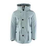 Blauwe Polyester Heren Parka Jas Woolrich , Blue , Heren