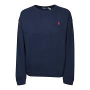 Blauw Geborduurde Katoenen Crewneck Sweatshirt Polo Ralph Lauren , Blu...