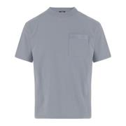 Katoen Crew Neck T-shirt Grijs K-Way , Gray , Heren