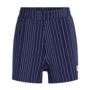 Hoge Taille Katoenen Shorts Fila , Blue , Dames