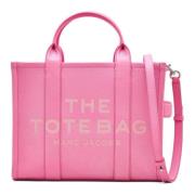 Roze Leren Tote Tas met Afneembare Band Marc Jacobs , Pink , Dames