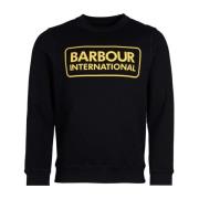 Logo Sweatshirt Zwart met Raglanmouwen Barbour , Black , Heren