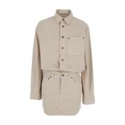 Beige Jurk met Drop Schouders Haikure , Beige , Dames