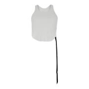 Witte Racerback Top met Oversized Band Rick Owens , White , Heren