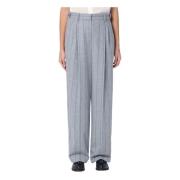 Regular Fit Broek Brunello Cucinelli , Gray , Dames