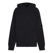 Gebreide Rits Hoodie C.p. Company , Black , Heren