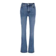 Wijde Pijp Blauwe Jeans Vrouw Katoenmix Frame , Blue , Dames