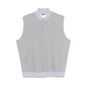 Lichtgrijs Mouwloos Baseball Kraag Vest Brunello Cucinelli , Gray , He...