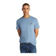 Blauw Regular Fit Katoenen T-shirt Tommy Jeans , Blue , Heren