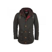 Gewaxte Katoenen Parka Game Olijf Barbour , Green , Heren