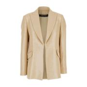 Paillet Beige Jas Vrouw Tech Stof Federica Tosi , Beige , Dames