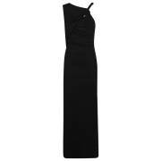 Elegante Draped Maxi Jurk Andamane , Black , Dames