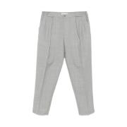 Lichtgrijze Geknoopte Broek met Elastische Tailleband Briglia , Gray ,...