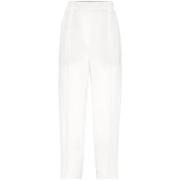 Hoge Taille Linnen Broek Brunello Cucinelli , White , Dames