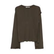 Donkergroene Crew Neck Sweater Ottolinger , Green , Dames