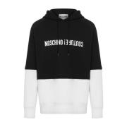 Katoenen Hoodie met Logodetail Moschino , Black , Heren