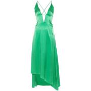 Groene V-hals Jurk met Spaghettibandjes IRO , Green , Dames