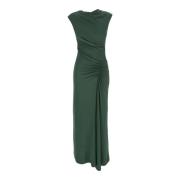 Groene Mouwloze Lange Jurk met Ronde Hals Simkhai , Green , Dames