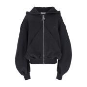 Grijze hoodie met logo letters The Attico , Gray , Dames