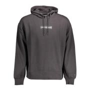 Zwarte hoodie met print en contrastdetails Calvin Klein , Black , Here...