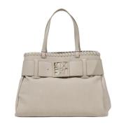 Beige Handtas met Ritssluiting Armani Exchange , Beige , Dames