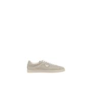 Suede Lace-Up Sneakers Prada , Gray , Heren