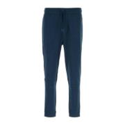 Blauwe katoenen joggers voor heren Boss , Blue , Heren