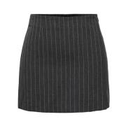 Stijlvolle Pinstripe Minirok Only , Gray , Dames