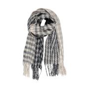 Grijs Geruit Sjaal voor Herfst/Winter Only , Gray , Dames