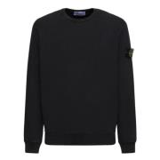 Logo Patch Sweaters en Hoodies Stone Island , Black , Heren