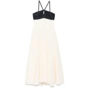 Beige Cut-Out Spaghetti Strap Jurk Raquel Diniz , Beige , Dames