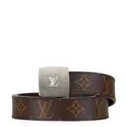 Pre-owned Canvas belts Louis Vuitton Vintage , Brown , Dames