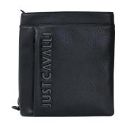 Compacte moderne zwarte schoudertas Just Cavalli , Black , Heren