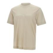 Maxi Logo Beige T-shirt Emporio Armani , Beige , Heren