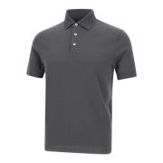 Rookgrijze Polo Shirt Klassieke Kraag Herno , Gray , Heren