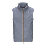 Grijze Stretch Nylon Jersey Gilet Jas K-Way , Gray , Heren