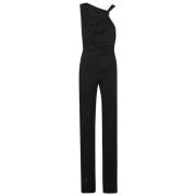 Zwart Asymmetrische Halslijn Overall Andamane , Black , Dames