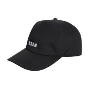 Geborduurd Logo Baseballpet Msgm , Black , Heren