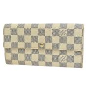 Pre-owned Canvas wallets Louis Vuitton Vintage , White , Dames