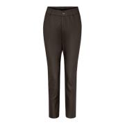 Luxe Enkel Leren Leggings Donkergrijs Btfcph , Black , Dames