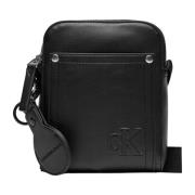 Stijlvolle Reporter Crossbody Tas Calvin Klein Jeans , Black , Heren