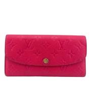 Pre-owned Leather wallets Louis Vuitton Vintage , Pink , Dames